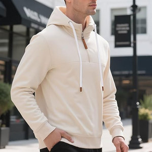 Offre Spéciale à capuche à manches longues pour hommes, ensemble décontracté et sportif personnalisé couleur unie saison d'hiver coupe ample avec logo à l'avant vente en gros - Product Image 4