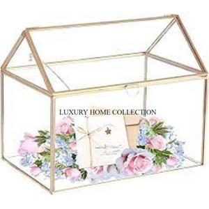 Caja de almacenamiento de tarjetas acrílicas y tarjetas de visita de diseño de cabaña, organizador de almacenamiento de mesa decorativo clásico de la mejor calidad para el hogar - Product Image 4