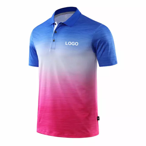 Camiseta Deportiva Formal de Cuello Alto y Manga Corta para Hombre, Tejido Jacquard de 320g, Spandex/Poliéster, Impresión Serigráfica, Secado Rápido, Ecológica - Product Image 3