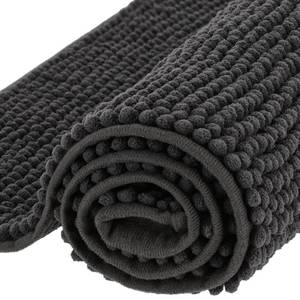 พรมห้องน้ำไมโครไฟเบอร์สีเทาเข้มมาตรฐานพลัส กันลื่น ซักได้ ขนาด 60x50 ซม. - Product Image 6