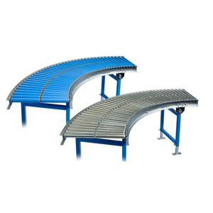 Transportador de rodillos pequeño Blume Curva 45 con motor Rodillos de soporte de plástico 600mm 030M Larga vida útil - Product Image 2