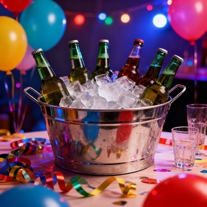 Elegante Cubitera Plateada para Vino, Cerveza, Champán, Regalo Perfecto para Amantes de los Bares y Organizadores de Fiestas en Casa - Product Image 6