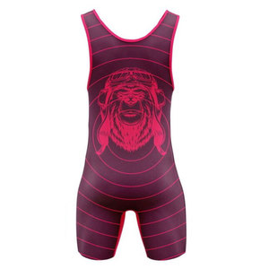 Trajes de Lucha Libre Unisex para Levantamiento de Pesas, Elásticos, 100% Poliéster, Traje de Lucha Libre, Servicio OEM al por Mayor - Product Image 3