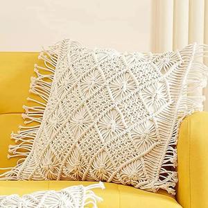 Housse de coussin moderne en macramé, tissée à la main, avec dossier, taie d'oreiller élégante pour la décoration intérieure du salon - Product Image 6
