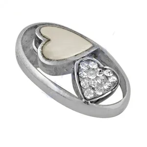 Amuleto de Plata 925 con Forma de Corazón y Cristal Incrustado de Art Palace, Joyería Romántica de Moda para Mujer, Regalo Unisex - Hindúismo - Product Image 1