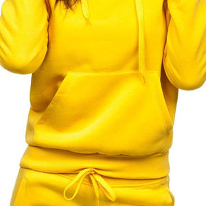 Conjunto de chándal de dos piezas con capucha y cremallera para mujer, pantalones de chándal sólidos de invierno, ropa deportiva personalizable de Terry francés para correr - Product Image 2