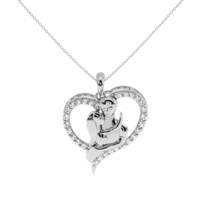 จี้เพชรแท้ 0.28 กะรัต สำหรับเด็กหญิงและเด็กชาย สี GH ความสะอาดระดับ VS รูปทรงกลมเจียระไนแบบบริลเลียนท์ รับรองโดย IGI ทองชมพู/ทองเหลือง/ทองขาว - Product Image 3