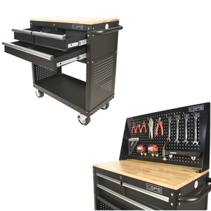 Gabinete de herramientas rodante 91cm 03 cajones para herramienta mecánica garaje almacén industria gabinete de acero con recubrimiento en polvo Almacenamiento de carro - Product Image 1