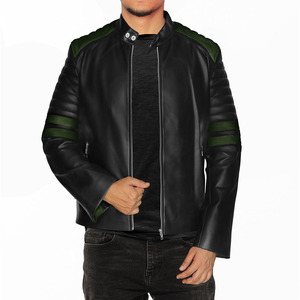 Chaqueta de Cuero Sintético PU para Hombre, Diseño Vintage de Motocicleta, Estilo Pakistaní, con Cremallera, Venta al por Mayor - Product Image 2