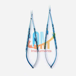 ที่ใส่เข็มไทเทเนียมคุณภาพสูง T.T catroviejo ขนาด18ซม./7 "20ซม./8" ทำจากไทเทเนียมด้ามจับล็อคการใช้ทางการแพทย์ - Product Image 1