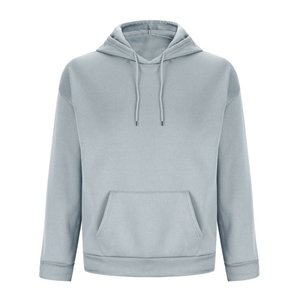 Sweat-shirt à capuche pour homme, automne, grande taille, manches longues, cordon de serrage, décontracté, uni, polyester/coton, respirant, coupe-vent - Product Image 6