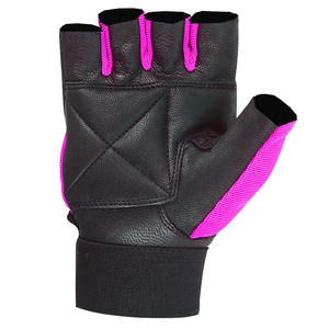 Guantes de gimnasio de medio dedo personalizados unisex, equipo de entrenamiento de fitness transpirable de cuero de alta calidad para entrenamiento de levantamiento de pesas de goma - Product Image 6