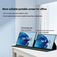 Monitor IPS Portátil de 13.5 Pulgadas 2.5K, 100% SRGB, USB C, para Laptop/Switch/P5/Xbox, Ultra Delgado de 5mm, Carcasa Magnética para Juegos