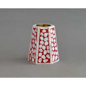 mother of pearl Incense Burner for Arabic Mubkhars Mother of Pearl Inlay <b>Large</b> Empty Candle <b>Jar</b> Packaged in Box Made in India - Product Image 2