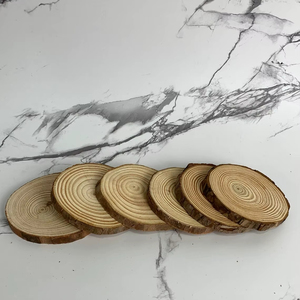 แผ่นรองแก้วไม้ดิบสไตล์งานแฮนด์เมดแนวชนบทสำหรับใช้ในบ้านโต๊ะดื่มกาแฟใช้ในสำนักงานและตกแต่ง - Product Image 1