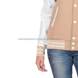 Custom Fleece Varsity <b>Jacket</b> <b>for</b> <b>Women</b> Classic Streetwear Style <b>Embroidered</b> Letterman <b>Jacket</b> - Product Image 6