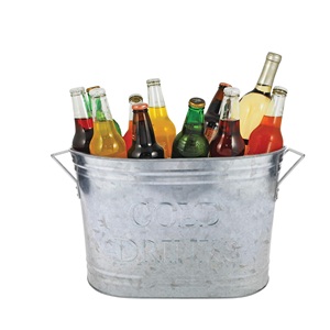 Stand Traditional Style Aluminum Wine Cooler with Handles 5L Capacity Durable for Ice <b>Drinks</b> and Party Use - Product Image 2