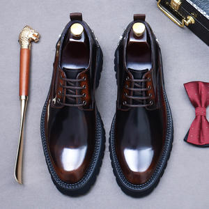 Zapatos Formales de Negocios de Alta Gama, Elegantes, de Cuero Genuino, con Decoración de Remaches, Zapatos Casuales de Lujo para Hombre que Aumentan la Estatura - Product Image 4
