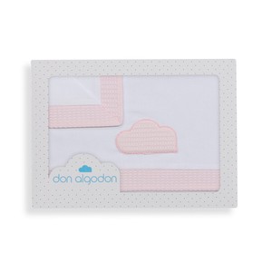 3 pièces de literie tissée 100% coton pour lit bébé - Modèle Cloud - Product Image 1