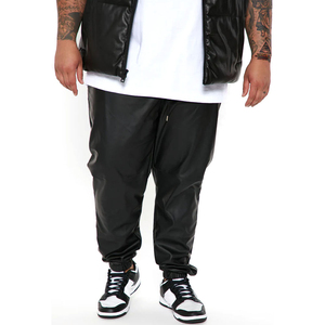 Pantalones Joggers de Piel Sintética para Hombre, Pantalones de Moda Urbana, Pantalones Deportivos Ajustados de Piel Sintética, Pantalones Casuales de Moda, Pantalones de Piel en Venta - Product Image 3