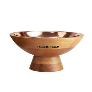 Tazón de chocolate de madera de tamaño alto Forma redondeada Cuenco dulce hecho a mano Cuenco de chocolate de madera elegante clásico - Product Image 5