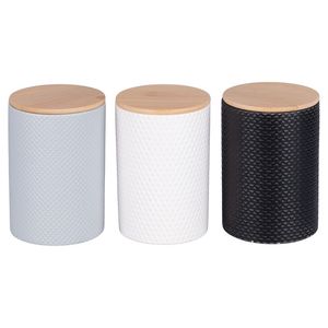 Set di 3 Contenitori Ermetici da 750ml con Coperchi a Vite per Uso Ristorante, Barattoli Cilindrici per Spezie con Coperchio - Product Image 1