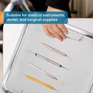 Plateau de stérilisation en acier inoxydable de haute qualité Plateau d'instruments chirurgicaux à double niveau pour une utilisation en clinique certifié CE - Product Image 4