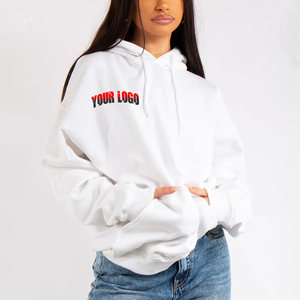 Sudaderas y Hoodies Casuales Personalizadas al por Mayor con Hombros Caídos, Logotipo Impreso Personalizado, Ropa Urbana para Mujer - Product Image 1