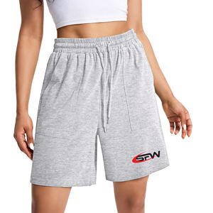 Short décontracté imprimé pour femmes Motif tropical Tissu léger avec poches élastiques à la taille Conçu pour les vacances Voyage Mode - Product Image 1