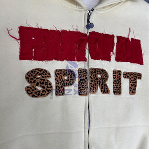 Top vente votre propre logo le plus demandé fermeture éclair à capuche bouffée imprimé fabriqué en usine pas cher prix sweats à capuche hommes sweats à capuche - Product Image 2