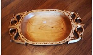 GRAN BANDEJA IMPRESA DE MADERA DE LA MEJOR CALIDAD TALLADA Forma cuadrada disponible y artesanía de la India mejor muestra Venta caliente - Product Image 3