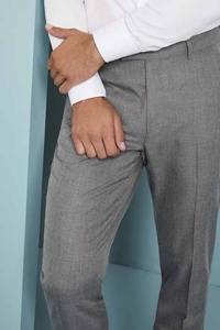 Pantalones elegantes ligeros transpirables para gerente de oficina, Pantalones rectos de cintura media de lona para el trabajo diario, servicio OEM disponible - Product Image 3