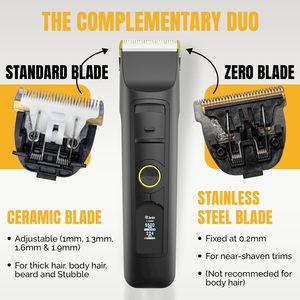 Tondeuses sans fil compatibles Zero Blade avec lame en acier inoxydable pour des coupes super fines à 0,2 mm pour les lignes de près. - Product Image 5
