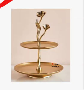great quality <b>golden</b> finished metal stainless steel designer cake stand for hotel restaurant and <b>bar</b> - Product Image 3