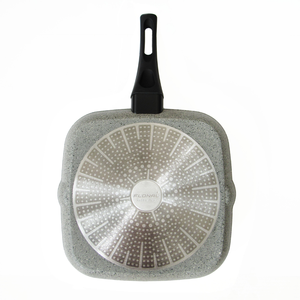 Poêle carrée antiadhésive avec revêtement céramique, corps en aluminium, design minimaliste, pour cuisinières à gaz et à induction, fabriquée en Italie - Product Image 2