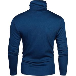Vente en gros de pull épais à col ras du cou pour hommes de qualité supérieure pull en polyester de couleur unie respirant logo avant pour l'hiver - Product Image 2
