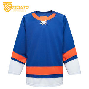 ชุดกีฬาฮ็อกกี้น้ำแข็ง100% โพลีเอสเตอร์น้ำหนักเบาออกแบบโลโก้และชื่อทีมได้ตามต้องการ - Product Image 3