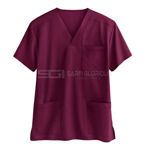 Uniforme de travail pour hommes sur mesure, ensembles d'uniformes, col montant, manches courtes, respirant, anti-froissement, confortable, uniforme de travail pour hommes - Product Image 1