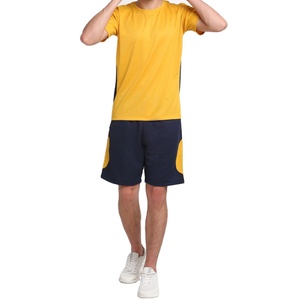 Survêtements d'été pour hommes en coton biologique 100% personnalisés en gros, respirants, à manches courtes, style décontracté 2027 - Product Image 3