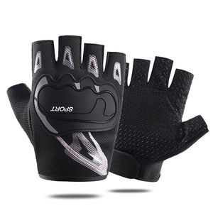 Weightlifting Gloves with Breathable Neoprene and Polyester Fabric Half <b>Finger</b> Wrist <b>Support</b> Adjustable Strap Unisex - Product Image 1