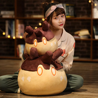 Peluche Slime Genshin Impact, jouet mignon, Slime du jeu, poupée Thunder Grass, dessin animé Geo Cryo, coussin en peluche, cadeau d'anniversaire, décoration de chambre