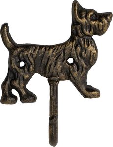 Montado en la pared de hierro fundido decoración del hogar gancho único diseño único (perro) Tema para ropa - Product Image 6