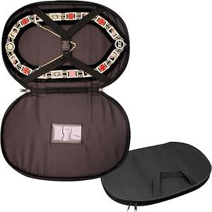 Étui pour collier de chaîne blanc de la franc-maçonnerie avec doublure rembourrée douce, type de tissu : simili cuir, origine : importé - Product Image 5