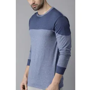 custom slim fit men's t shirts with good quality/wholesale men long sleeves t shirt