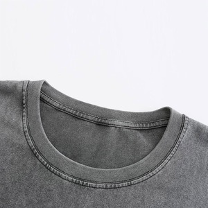 2025 Lavado ácido Último diseño Fábrica al por mayor Logotipo personalizado Hombres O Cuello Polo Camisetas de manga corta Casual Camiseta Twin Set - Product Image 2