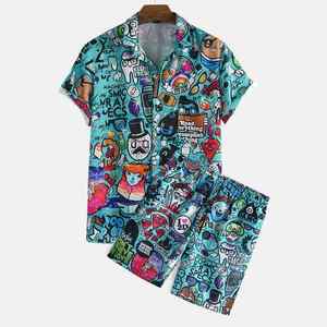 Ensemble de survêtement sportif imperméable deux pièces pour homme, style urbain décontracté, séchage rapide, idéal pour l'été et le fitness - Product Image 2