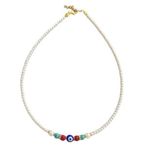 Collier de perles Evil Eye Accessoire élégant et élégant - Product Image 1