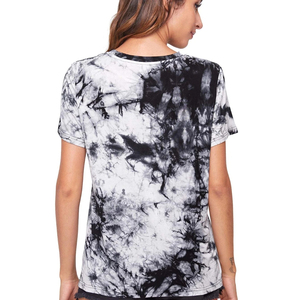 T-shirt décontracté en coton pour femme, écologique, manches courtes, uni, teinture unie, style Y2K, doux, style chinois et coréen, vente en gros - Product Image 5