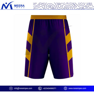 New Customized Plain Purple & <b>Yellow</b> Color Pattern Mesh <b>Shorts</b> For <b>Men</b>, Quick Dry, Breathable Casual <b>Shorts</b> For <b>Men</b> - Product Image 2