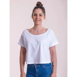 T-shirt court personnalisé pour femme en coton et merchandising artistique pour t-shirts promotionnels - Product Image 1